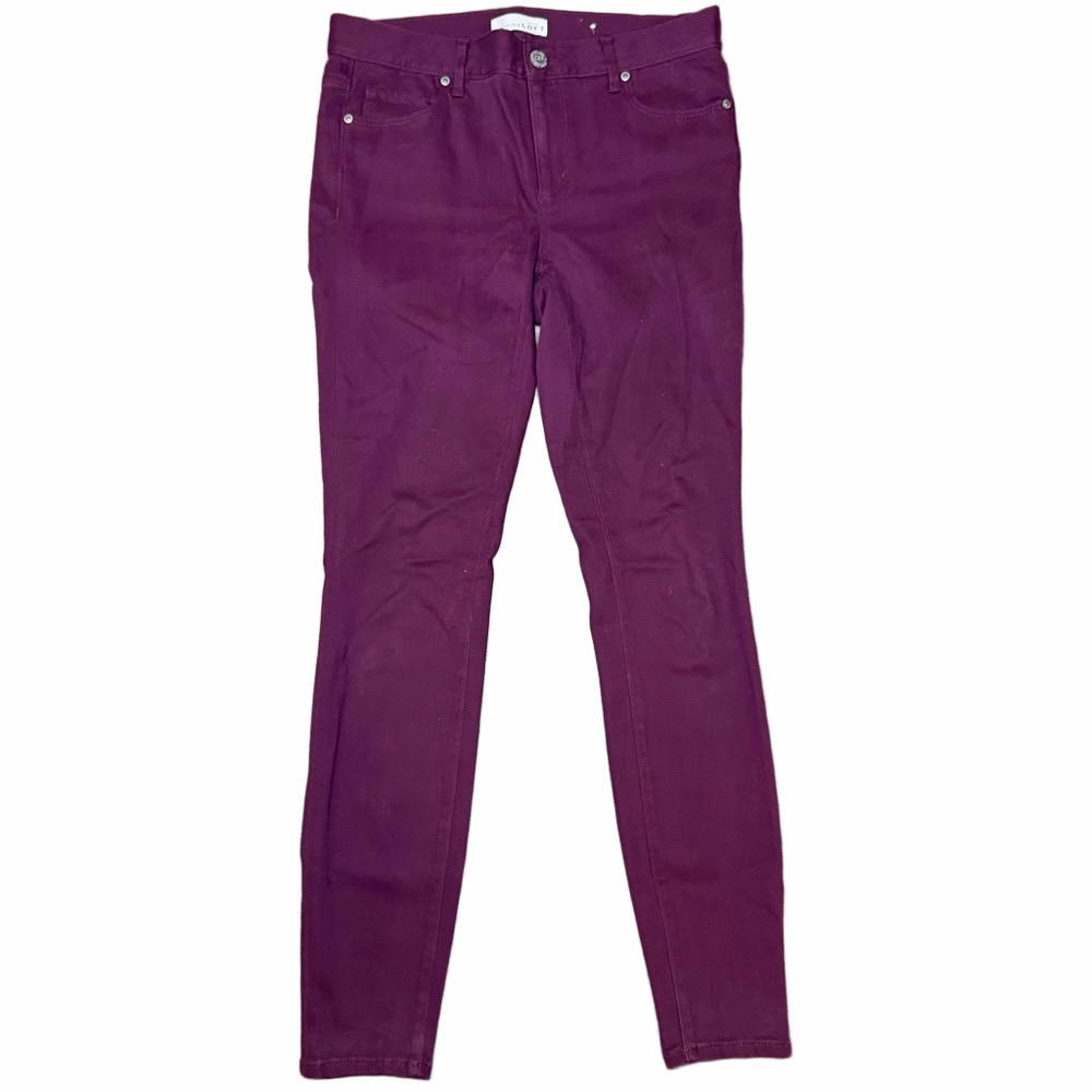 LOFT Deep Purple Skinny Jeggings Size 27/4 Plum Stretchy Legging Jeans Women